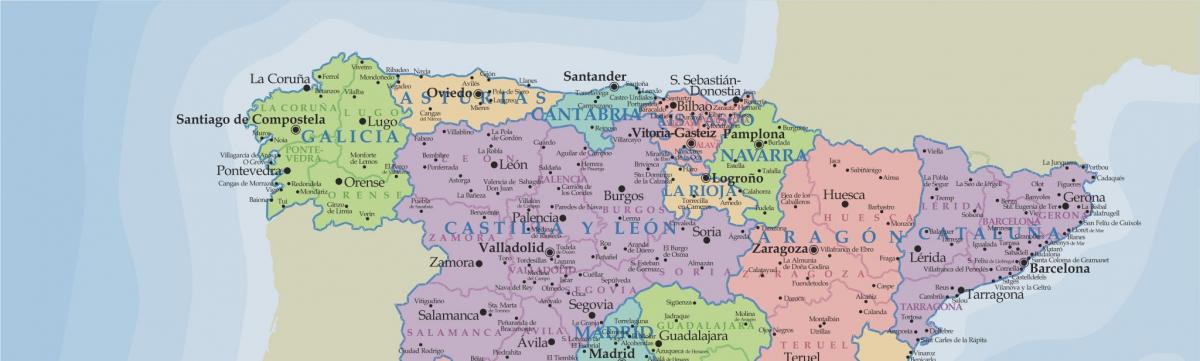 Mapa del norte de España
