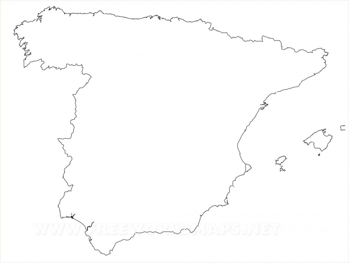Mapa de España vacío